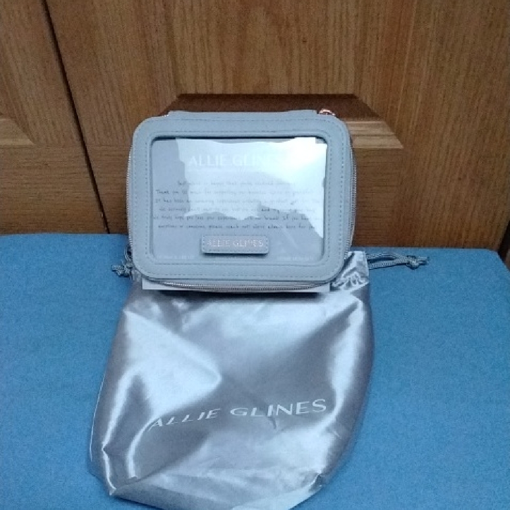 Allie Glines Silver Gray Cosmetic Pouch